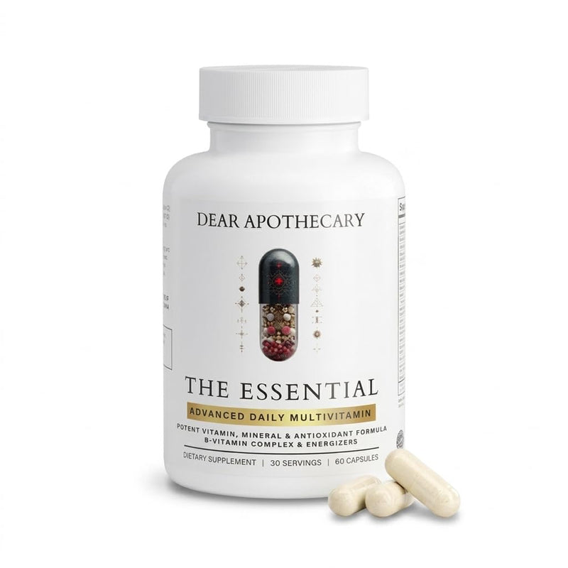 The Essential - Daily Multivitamin for Men & Women, 23 Vitamins Minerals & Herbal Blend, Immune Support, 60 Capsules, 30 Servings, Non-GMO, Gluten Free, Made in USA