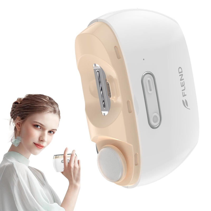 Electric Nail Clipper, Electric Nail Trimmer Suitable for Children, Adults, and Elderly, Automatic Nail Clipper with 2 Adjustable Speeds, Nail Clippers with LED Light and Chip Storage Box Beige