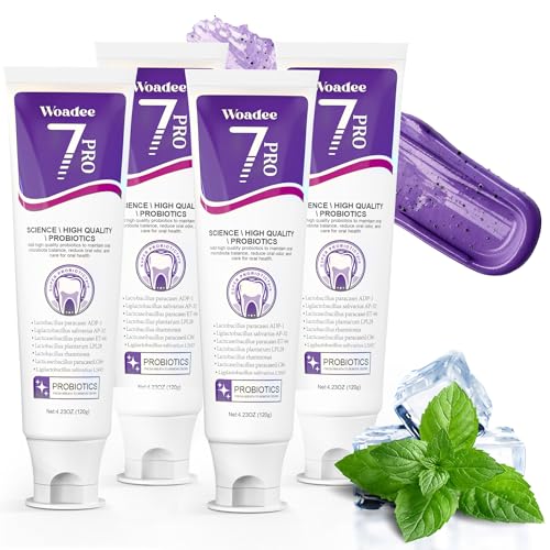 7-Pro Whitening Toothpaste with 7 Probiotics, Stain Removal Formula 4 PCS