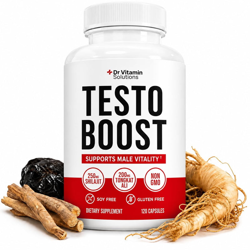 Testosterone Booster for Men - Tongkat Ali & Ashwagandha, 60 Day Supply | Shilajit 250mg, Fenugreek, Zinc, Vitamin D3, Boron - 120 Capsules, Energy Stamina Strength, Made in USA, Non-GMO 120 Count (Pack of 1)