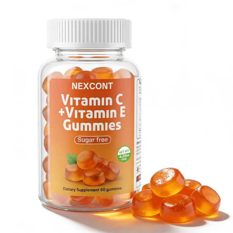 Vitamin C Gummies for Adults, Sugar Free with Vitamin E & Collagen Supports Immune & Skin Health Non-GMO,Gluten Free