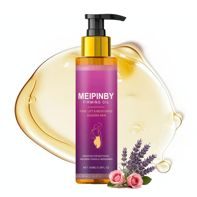 Body Firming Oil, Fast Absorbing Skin Tightening Oil for Arms, Chest & Thighs, Post-Shower Hydration with Vitamin E, Rosehip & Almond Oil,3.38 FL OZ (100ml)