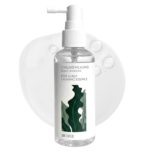 Kelp Scalp Treatment Spray for Itchy & Sensitive Scalp – Soothing Care Essence for Irritated Scalp, Lightweight Korean Leave-In Hair Treatment, 80ml