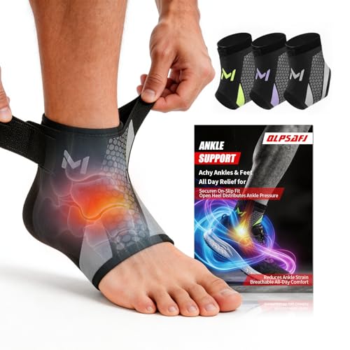 2-Pack Ankle Brace Pro Lace up Anklepro Support Women Men Bidirectional Motion Softball Ankles Sports Sock with Straps Lightweight Basketball Elastic Ankle Stabilizer for Sprained Injured Foot (Gray) Gray