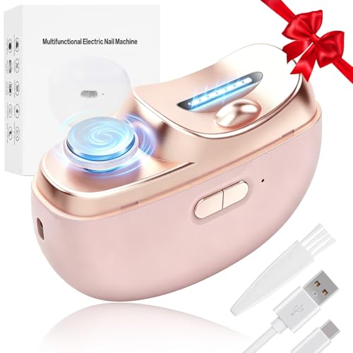 Upgraded 2-in-1 Electric Nail Clipper & Polisher, Rechargeable Automatic Nail Trimmer with German Alloy Blade, Pain-Free Quiet Nail Care Tool for Seniors, Kids & Arthritis (Pink)