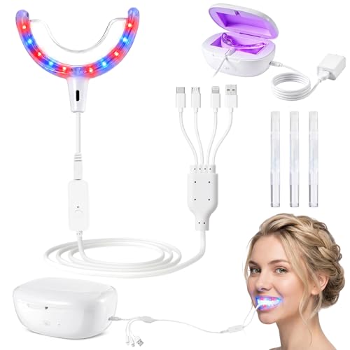 Red Light Therapy for Gums, 32 LED Red & Blue Light Device for gum Care