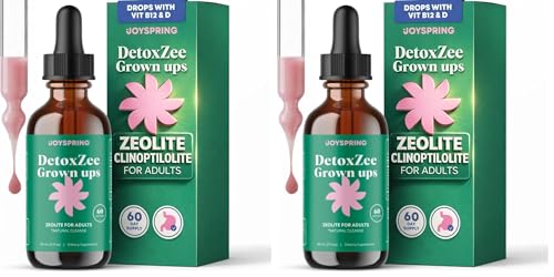JoySpring Zeolite Drops for Adults – Liquid Zeolite Clinoptilolite with Vitamin B12 & Vitamin D3 – Sugar-Free Daily Formula for Memory & Focus Support | 60-Day Supply | USA Made (Pack of 2) 2 Fl Oz (Pack of 2)