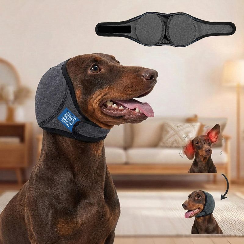 HOFi No-Shake Ear Wraps for Dogs: Reduce Ear Shaking by 95% During Hematoma Recovery - Secure No-Slip Fit After Surgery - Cone Alternative for Dachshund/Westie/Shiba Inu Small Breed