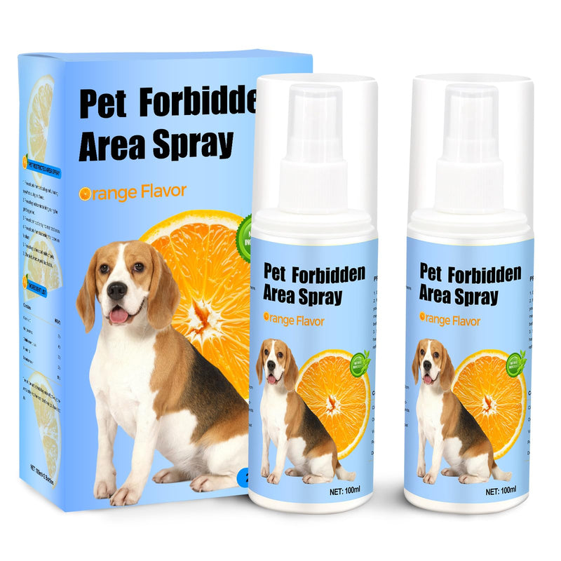 No Chew Spray for Dogs 2 Pack (100ML) Natural Ingredients Bitter Apple Spray for Dogs Alcohol Free Deterrent Spray to Stop Chewing Barking Marking and Nibbling