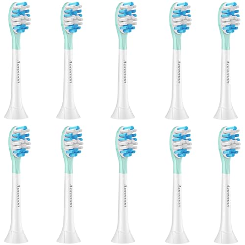 Aoremon Toothbrush Replacement Heads for Sonciare C3, 10 Count, White 10 Count (Pack of 1)