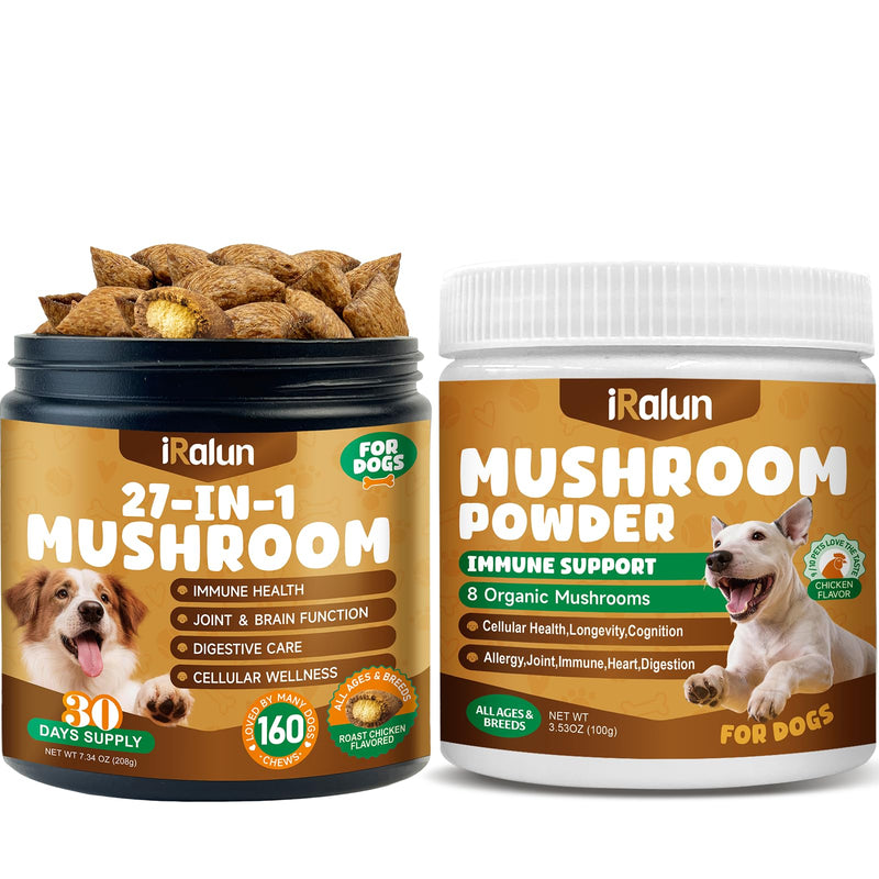 Mushroom Supplement for Dogs - Turkey Tail Mushroom for Dogs - Lumps & Bumps Treatment + Mushroom Powder - Organic Turkey Tail Mushroom for Dog – Mushroom Complex with Shiitake, Reishi