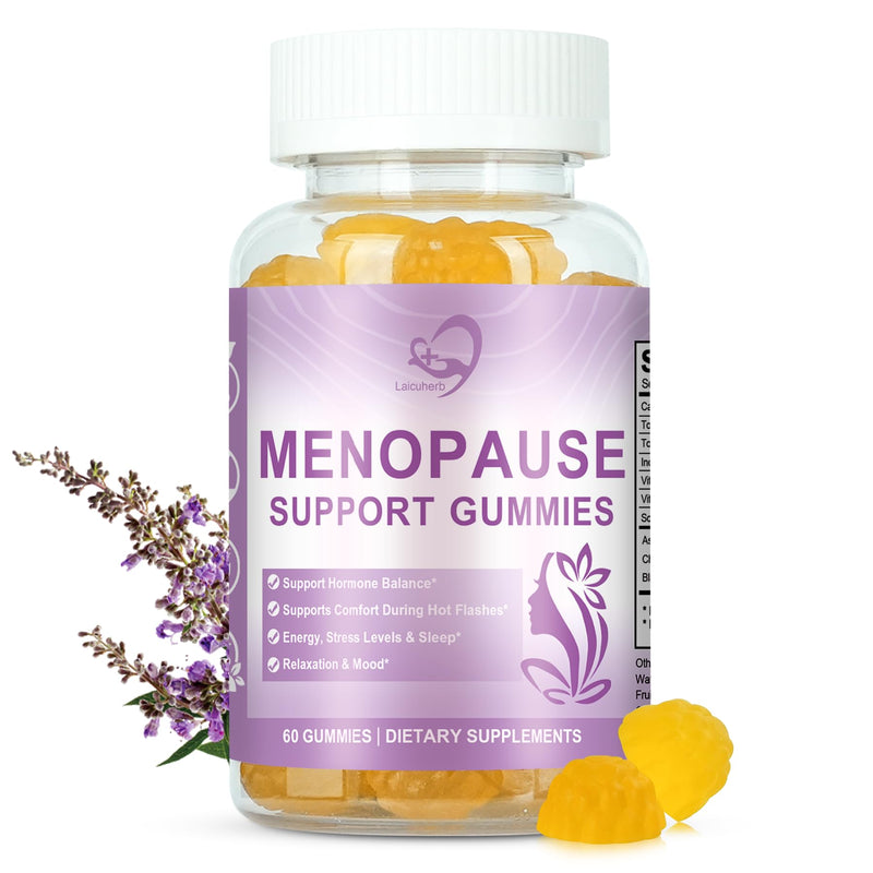 Laicuherb Menopause Gummies for Women – Perimenopause & Menopause Supplement, Hormonal Balance, Mood & Energy Support, Daily Wellness Formula, 60 Gummies
