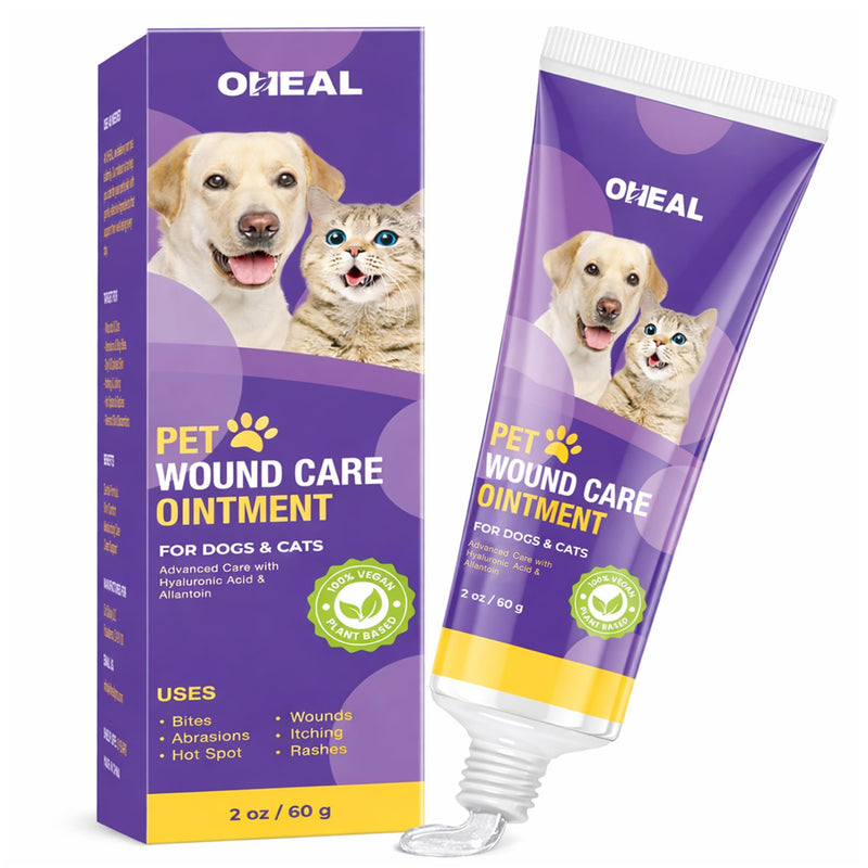 Dog Wound Care Ointment - 3 In 1 Fast Healing Pet skin Gel For Cuts, Itch, Hot Spots & Scrapes- Healing,Soothing,Repair, Infection cream for Dog,Cat & Small animal - with Centella Asiatica & Aloe 2oz