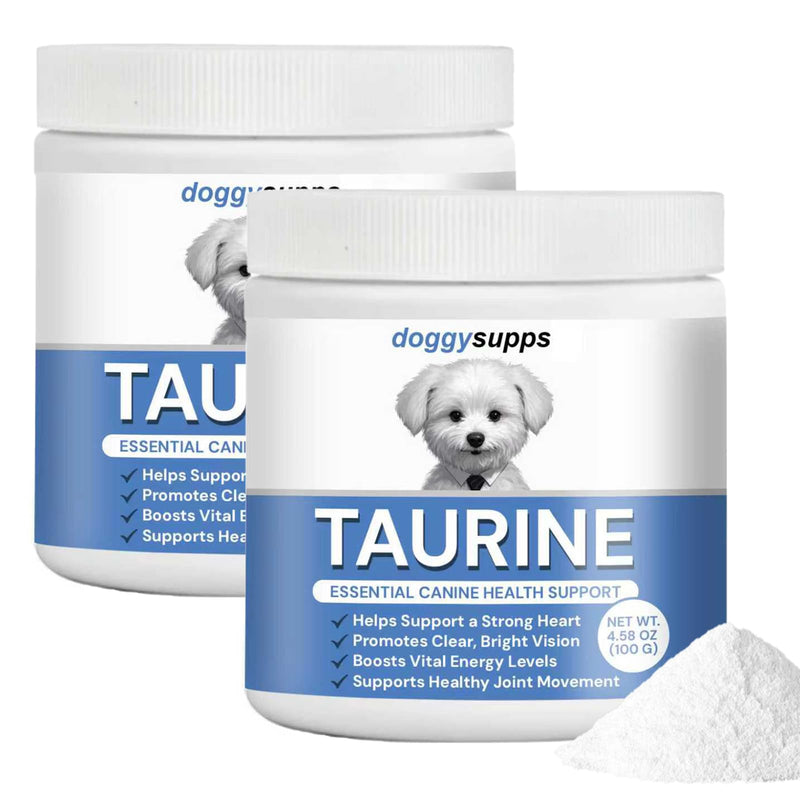 Doggy Supps Taurine, Doggy Supps Taurine Supplement for Dogs, Immune Support, Boost Energy, Skin & Coat Health for Heart, Vision & Daily Wellness, 3.99oz/PCS (2PCS) 2PCS