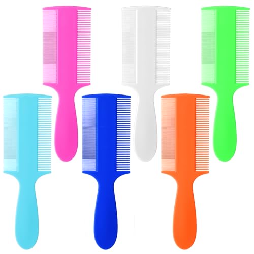 6 Pcs Double Sided Fine Tooth Comb, Lice Flea Removal Comb