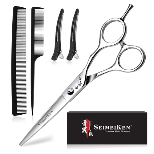 Hair Cutting Scissors Kit Professional, 6” Japanese 440C Shears Sliver-5pcs