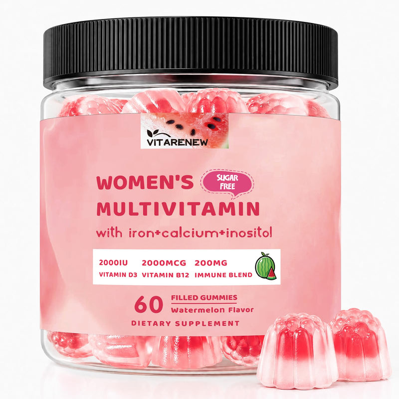 Women’s Methylated Multivitamin Gummies – with Iron, Biotin, Methylfolate, B-Complex, Vitamins A, C, D, K2, Zinc & Organic Immune Blend – Energy, Immune, Bone, Skin, Hair, Sugar Free, Vegan – 60 Count