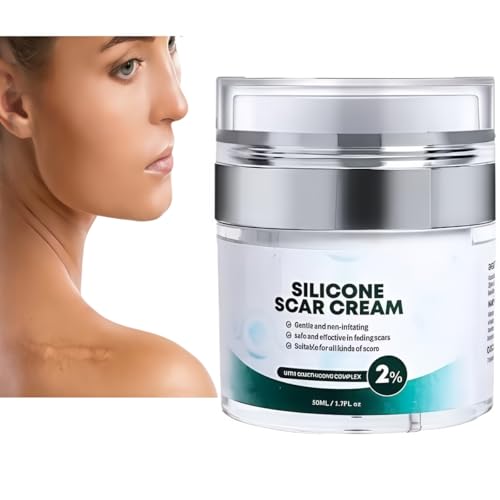 Advanced Silicone Scar Gel- Removal Cream for Old & New Scars, Effective on Acne Scars, Surgery Scars, Burn Scars, Stretch Marks, Anti Scar Gel 1.7 oz(50ml)