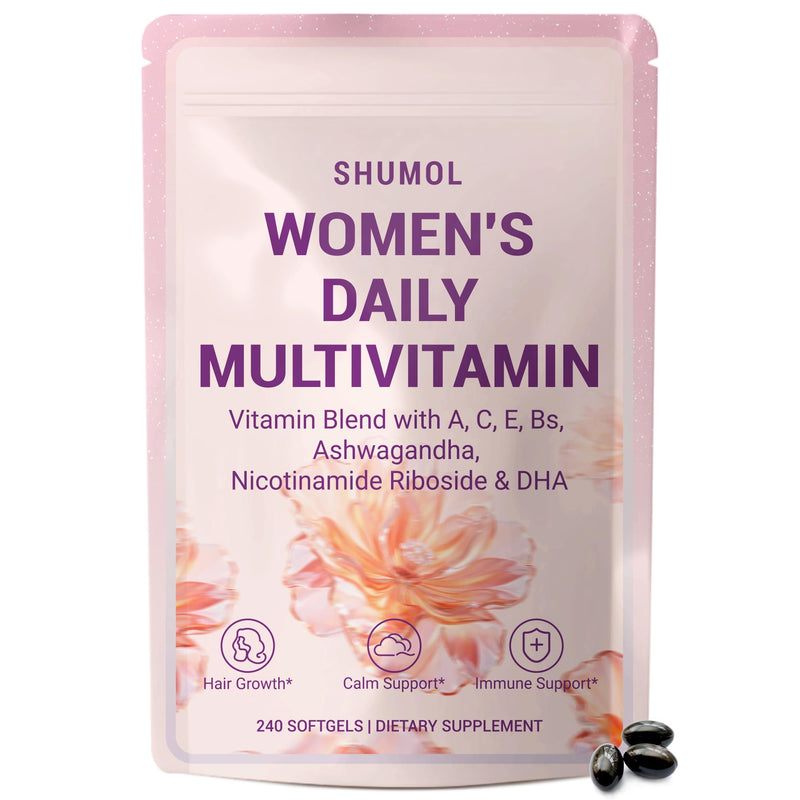 Multivitamin for Women, Daily Women’s Multivitamin 240 Softgels with Biotin, Magnesium, Zinc, Vitamins A, C, E & B Complex, Ashwagandha, DHA & L-Theanine | Hair, Skin, Nails, Calm & Immune Support