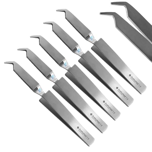 Orthodontic Braket Tweezers Set 5-Piece | Premium Stainless Steel Bracket Placement Tools | Precise Orthodontic Instrument for Accurate Tube & Bracket Positioning