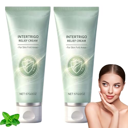2Pcs Intertrigo Cream for Relief and Treatment, Skin Fold Care, Soothe Irritated Skin and Reduce Friction, Chafing Support Cream for Skin Fold Areas, Fast-Drying Non-Greasy Formula for Skin Comfort