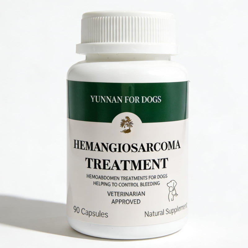 Yunnan Sanqi Capsules for Dogs, Herbal Quick Stop Bleeding, Blood Support for Hemangiosarcoma, Hemoabdomen, Cancer Bleeding, Pericardial Effusion, Ulcer-Related Bleeding, Bloody Stools - 90 Capsules
