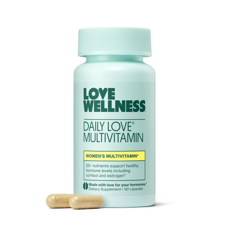Love Wellness | Daily Love Multivitamin for Women | 45-Day Supply Capsules | Women's multivitamin, Contains Vitamin C, D, Iron, Calcium, Zinc, Biotin, Magnesium, 90 capsules, Easy to take