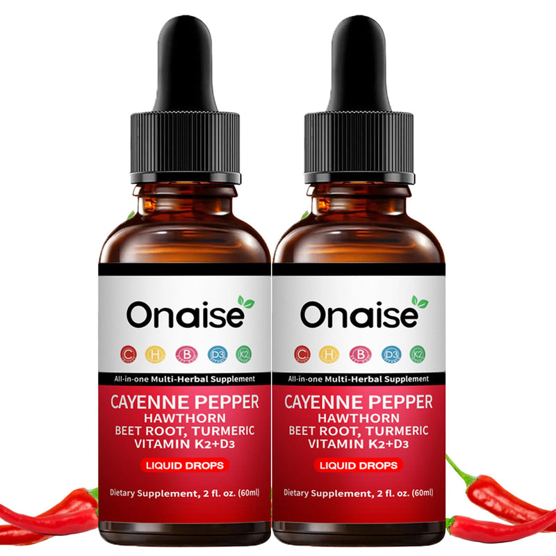 Cayenne Drops – Plant-Based Liquid Wellness Blend with Beetroot Hawthorn Turmeric and Vitamins D3 K2 – Clean Daily Routine Formula for Balanced Lifestyle (2) 2