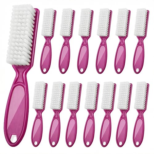DAYGOS 14pcs Nail Brush, Finger Nail Brushes for Cleaning Fingernails Purple 14Pcs