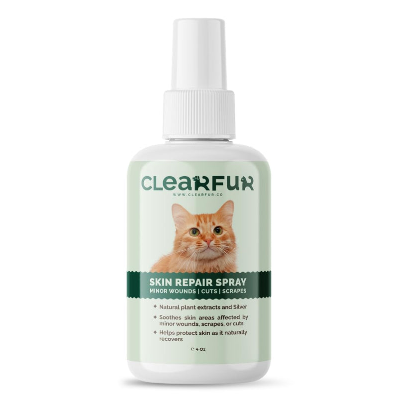 Cat Skin Repair Spray | No-Touch Spray for Cuts, Scrapes, Abrasions & Sores | Supports Skin & Fur Recovery | Natural Ingredients| Vet-Tested | Made in USA