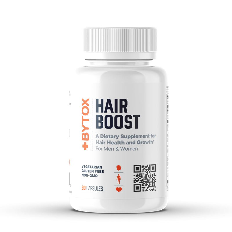 Bytox Hair Growth Boosting Supplement for Men & Women | Biotin, Zinc, Saw Palmetto, MSM & DIM, Thicker, Fuller, Stronger Hair, Gluten-Free, Non-GMO, 90 Capsules