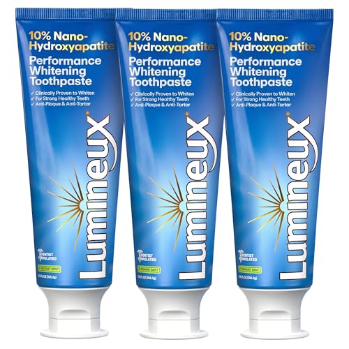 Lumineux, 10% Nano Hydroxyapatite Whitening Toothpaste, 3.75 oz, 3pk