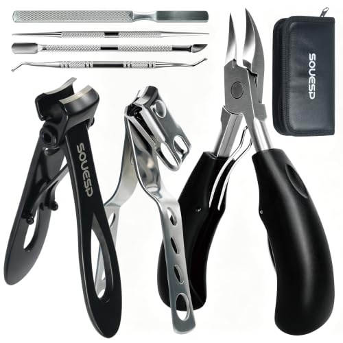 2026 Toenail Clipper for Thick Toenails, Seniors Nail Clipper Set Black Out
