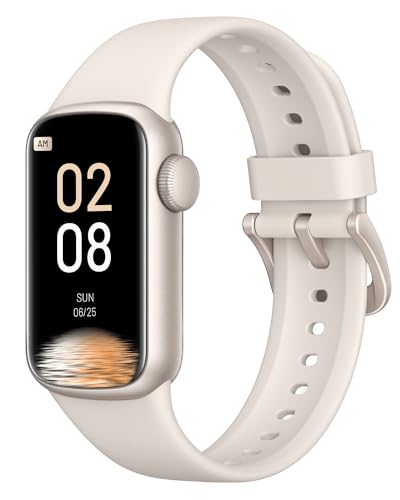IMFRCHCS Fitness Tracker with Step Counter/Stopwatch, Activity Health Tracker with Blood Pressure Heart Rate Monitor, Sleep Tracker, 137+ Sport Modes, Pedometer Smart Watch, Gift for Women Men Beige