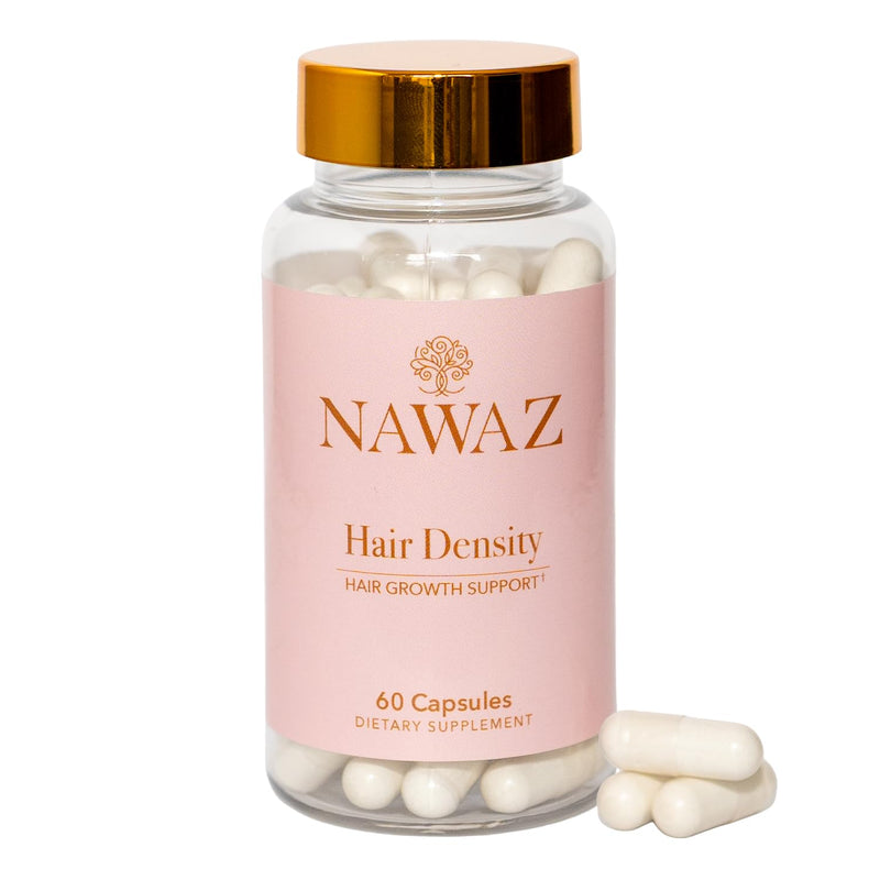 NAWAZ Hair Growth Vitamins for Women – Hair Density Capsules with Biotin, Keratin, MSM, Zinc & Selenium for Fuller Looking Hair, 60 Capsules