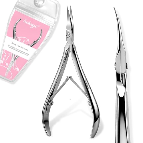 Cuticle Nipper Plier, Ultra Sharp Stainless Steel Cuticle Trimmer, Professional Manicure Pedicure Nail Tool, Precision Dead Skin Remover Hangnail Cutter Clipper for Fingernails & Toenails