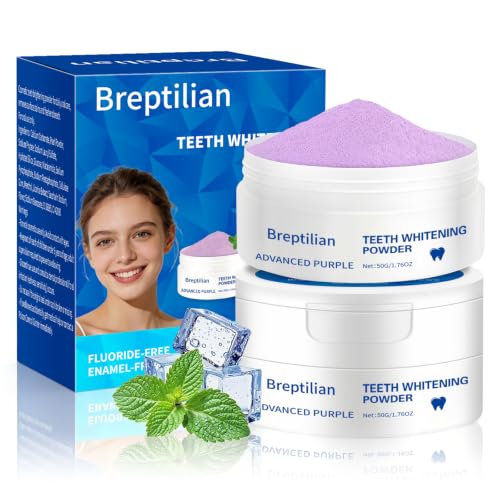 Natural Teeth Whitening Powder with Pearl, Niacinamide & Calcium, 2 Pack 1.76 Ounce (Pack of 2)