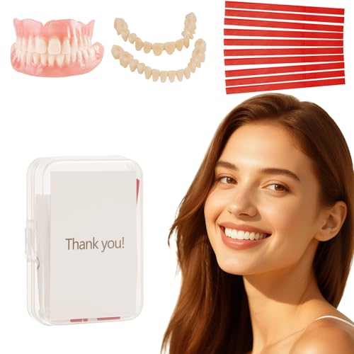 Diy denture kit convenient and easy Asettlekit diy dentures kit at home complete make your own dentures kits for top and bottom of temporary repair missing teeth Vermilion
