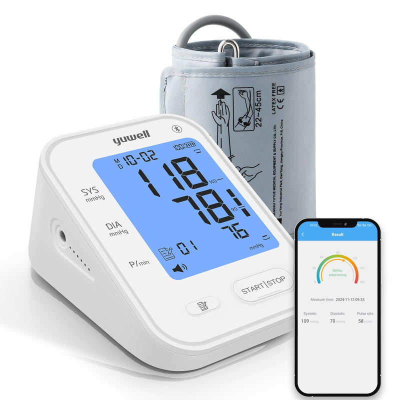 yuwell Bluetooth Blood Pressure Monitor, Extra Large Cuff for Home Use