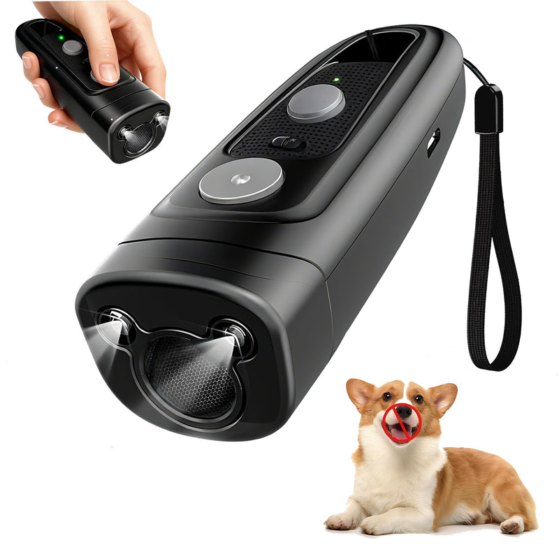 Dog Barking Control Devices,Dog Training Device-Dog Training，Training/Deterrent Mode，Train and Control Your Dog,Effective Barking Control Device LED Flashlight for Training Behavior Correction-Black Black