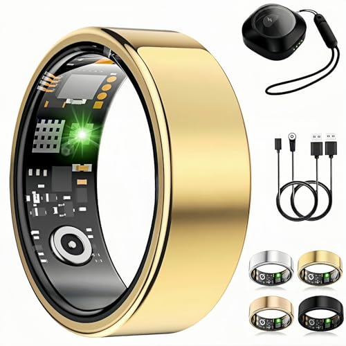 Smart Ring for Women Men, Fitness Ring without Subscription, Gold,7 7