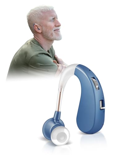 Dual-mode USB fast charging for this hearing amplifier delivers 40 hours of ultra-long battery life, letting you fully bid farewell to battery anxiety Blue A