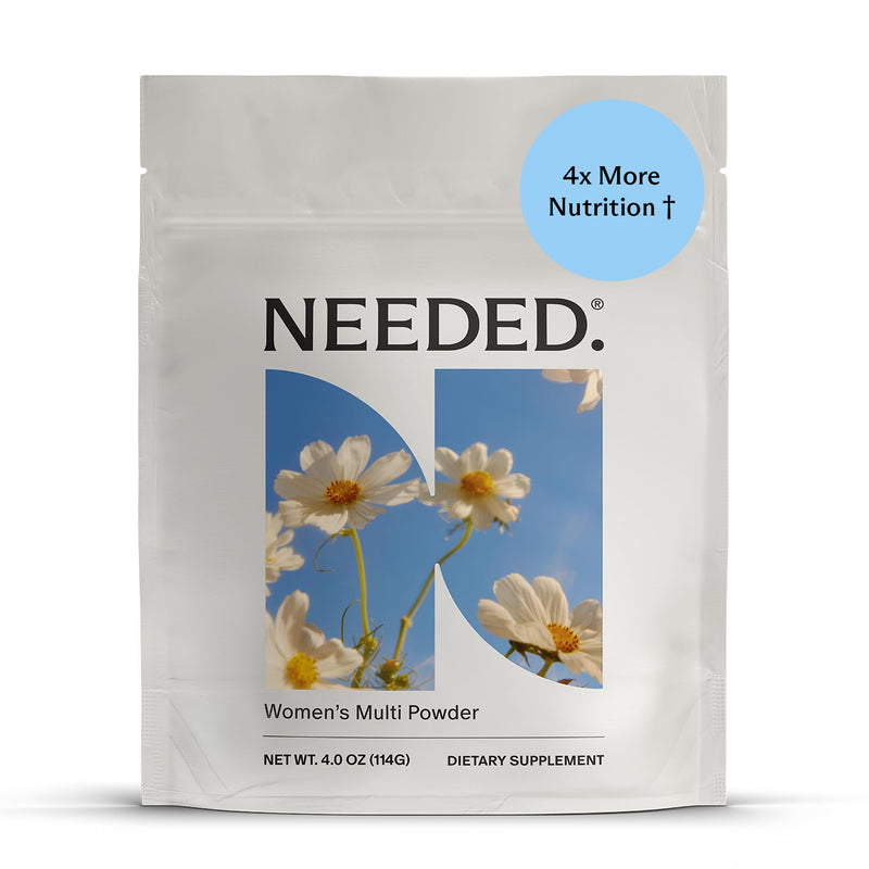 Needed. Multivitamin Powder for Women with 22 Vitamins, Minerals and Antioxidants - Daily Womens Multivitamin - Vitamin B12, B6, D3 4000IU, Choline, Biotin, Magnesium, Folate and More (30 Servings) 4 Ounce (Pack of 1)