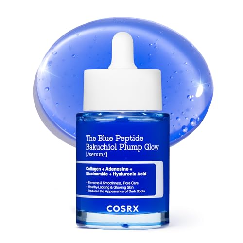 COSRX The Blue Copper Peptide Bakuchiol Serum, Glow & Plumping, 1.69 Fl Oz Copper Peptide+5 Multi Peptides