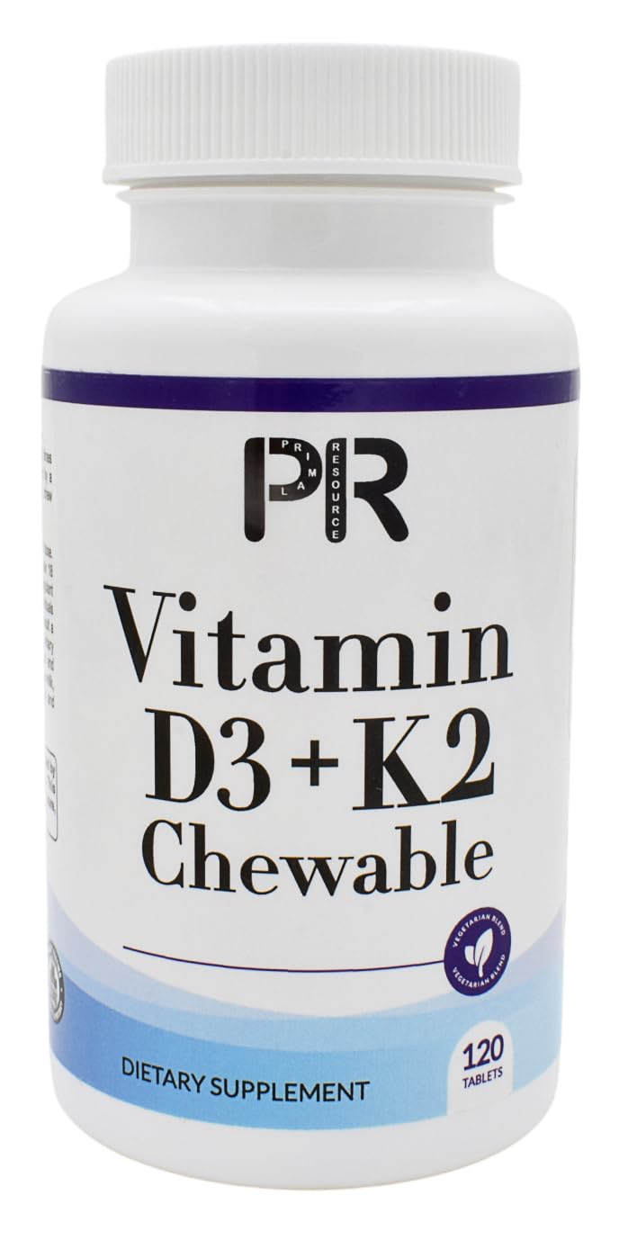 D3 + K2 Chewable Bone, Heart Calcium Absorption, Delicious. | High Potency, Bone, Heart & Immune Support, Vitamin K2 MK-7, Gluten-Free, USA