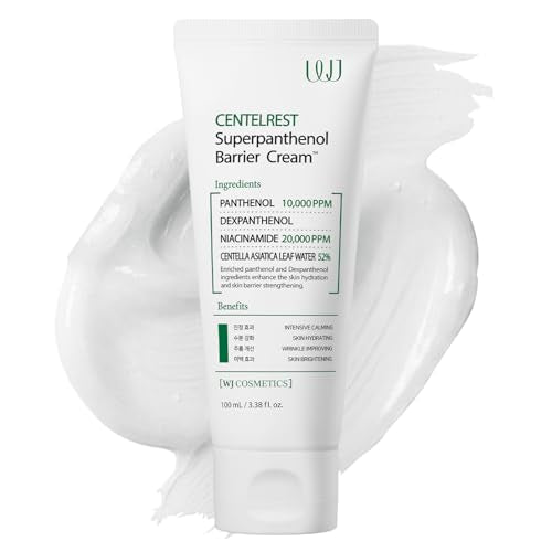 WJ Cosmetics Centelrest Superpanthenol Barrier Cream – Deep Hydrating Face Moisturizer with Panthenol, Niacinamide and Centella Asiatica, Gentle Facial Cream for Skin Barrier Support (3.38 fl. oz)
