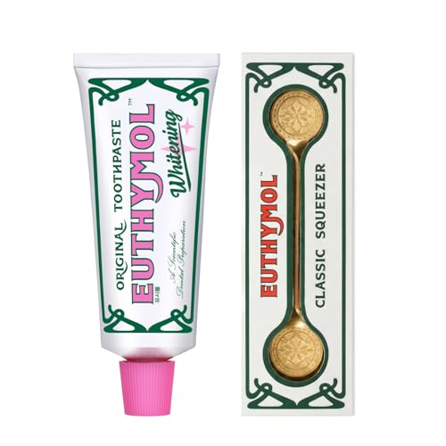 EUTHYMOL Vintage Whitening Duo - Whitening Toothpaste & Gold Tube Squeezer