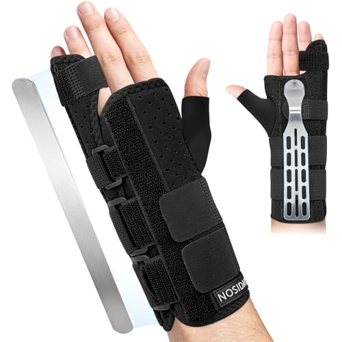 Pinky Finger Splint with Carpal Tunnel Wrist Brace & Thumb Brace Black-Left