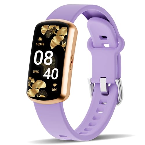 Health Fitness Tracker with 24/7 Heart Rate, Smart Watch with Blood Pressure and Blood Oxy-gen Monitor, Bulit-in 120+ Sport Mode, Sleep Tracking Waterproof Activity Tracker for Women Men Deep Purple