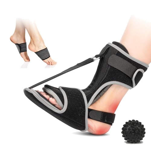 Plantar Fasciitis Night Splint, One Size Men & Women, Black